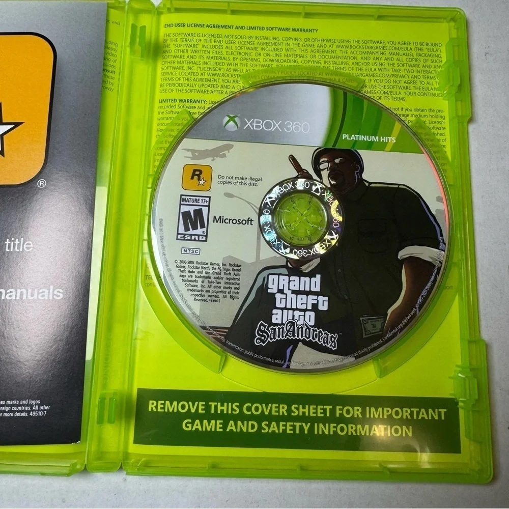 Grand Theft Auto: San Andreas - Platinum Hits (Xbox 360, 2015) Online manual